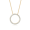 Lab-Grown Diamond Initial O Necklace In 14K Gold Over Sterling Silver 0.50ctw