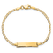 14k Yellow Gold Flat Curb Link ID Bracelet