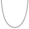 Sterling Silver 4.25mm 6 Side Diamond-cut Flat Double Curb Chain Necklace