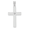 Rhodium Over 14K White Gold Diamond Cross Pendant