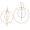 14k Yellow Gold, 14k White Gold and 14k Rose Gold Diamond-Cut Graduated
Circles Dangle Earrings