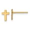 14k Yellow Gold Polished Cross Stud Earrings