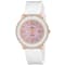 Oceanaut Women's Satin Pink Dial, White Silicone Watch