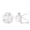 White Cultured Freshwater Pearl and CZ Rhodium Over Sterling Silver
7-8mm Button Earrings