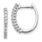 Rhodium Over 14K White Gold Lab Grown Diamond SI1/SI2, G H I, Hinged
Hoop Earrings