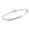 Rachel Zoe CZ Illusion Bangle Bracelet in Rhodium Over Sterling Silver