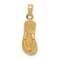14k Yellow Gold 3D Textured Single Flip-Flop Pendant