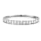 CZ Two-Row Bangle Bracelet In Sterling Silver