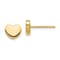 14k Yellow Gold Polished Heart Stud Earrings