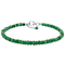 Emerald Rondelle Beaded Bracelet In Sterling Silver