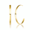 Open Hoop Earrings In 14K Gold Over Sterling Silver
