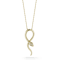 Sterling Statements 14K Yellow Gold Over Sterling Silver  CZ Snake Necklace