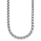 Rhodium Over Sterling Silver 6.0mm Wheat 20 Inch Chain