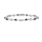 Rhodium Over 14k White Gold Blue Sapphire and White Sapphire Bracelet