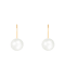 14k Yellow Gold Leverback 7-8mm Akoya Pearl Earrings