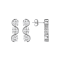 White Cubic Zirconia Platinum Over Silver April Birthstone Earrings 8.10ctw