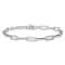 14K White Gold Polished Fancy Link with 1-inch Extension Bracelet