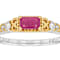 Ruby And Lab-Grown Diamond Ring In 18K Gold Over Sterling Silver 0.40ctw