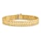 14K Yellow Gold Men's Satin and Polished 8-inch Link Bracelet