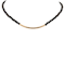 Barse Onyx Bar Necklace In 18K Gold Over Brass
