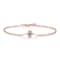 Moissanite Bezel Station Bracelet In 18K Rose Gold Over Sterling Silver 0.50ct