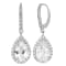 Lab Created White Sapphire Sterling Silver Dangle Earrings 9.12ctw