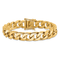 14k Yellow Gold and 14k White Gold 12mm Hand-polished Flat Beveled Curb
Link Bracelet