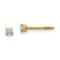 14K Yellow Gold 2.25mm Cubic Zirconia Baby Earrings