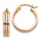 14k Yellow Gold, 14k White Gold and 14k Rose Gold 11/16" Hoop Earrings