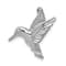 14K White Gold Polished Open-Backed Hummingbird Chain Slide