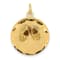 14k Yellow Gold Diamond-Cut and Brushed Small Solid Baby Shoes on Disc
Charm Pendant