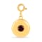 Round Garnet 18K Yellow Gold Over Sterling Silver Circle January
Birthstone Charm