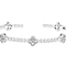 Delicate CZ Clover Station Bracelet In Sterling Silver