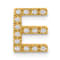 14K Yellow Gold Diamond Letter E Initial Charm