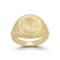 Satin Signet Ring In 14K Gold Over Sterling Silver