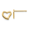 14k Yellow Gold Children's 7mm Heart Stud Earrings
