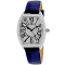 Christian Van Sant Women's Elegant White Dial, Blue Leather Strap Watch