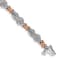 14k White Gold and 14k Rose Gold Diamond Infinity Symbol Link Bracelet