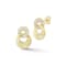 Rachel Zoe Pave CZ Fluted Stud Earrings in 14K Gold Over Sterling Silver