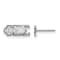 Rhodium Over Sterling Silver LogoArt Extra Small Post Earrings
