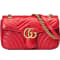 Gucci Small GG Marmont in Red Camera Bag with Flap Closure Handbag