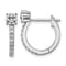 Rhodium Over Sterling Silver Polished Cubic Zirconia Hinged Round Hoop Earrings
