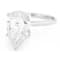 Lab-Grown Diamond Pear Shape Solitaire Ring In 14K White Gold 5.00ct