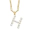 Gold Tone Sterling Silver 3-5.5mm Freshwater Cultured Pearl LETTER H
18-inch Necklace