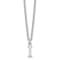 Rhodium Over Sterling Silver Cutout Letter I Initial Necklace