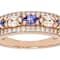 Morganite, Tanzanite And White Zircon Ring In 18K Rose Gold Over
Sterling Silver 1.40ctw