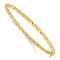 14K Yellow Gold Twisted 3.20mm Hinged Bangle