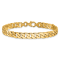 14K Yellow Gold 7.4mm Hand-Polished Fancy Link Chain Bracelet