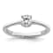 Rhodium Over 14K White Gold Lab Grown Diamond Engagement Ring