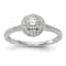Rhodium Over 14K White Gold Lab Grown Diamond Complete Halo Engagement
Ring 0.405ctw